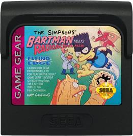 Cartridge artwork for Simpsons: Bartman Meets Radioactive Man on the Sega Game Gear.