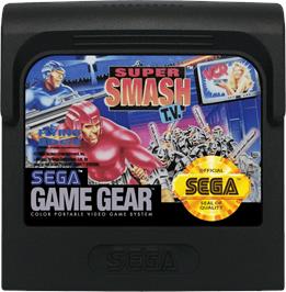 Cartridge artwork for Smash T.V. on the Sega Game Gear.