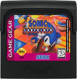 Cartridge artwork for Sonic Labyrinth on the Sega Game Gear.
