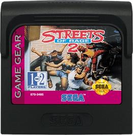 Cartridge artwork for Streets of Rage 2 on the Sega Game Gear.