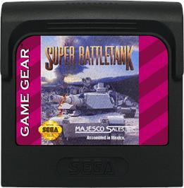 Cartridge artwork for Super Battletank: War in the Gulf on the Sega Game Gear.