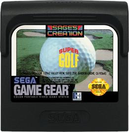 Cartridge artwork for Super Golf on the Sega Game Gear.