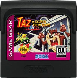 Cartridge artwork for Taz in Escape from Mars on the Sega Game Gear.