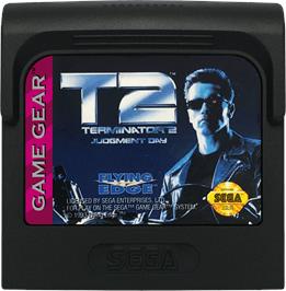 Cartridge artwork for Terminator 2 - Judgment Day on the Sega Game Gear.
