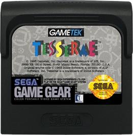 Cartridge artwork for Tesserae on the Sega Game Gear.