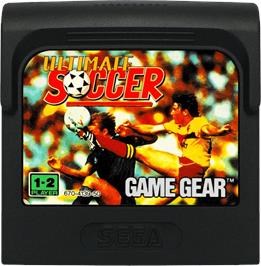 Cartridge artwork for Ultimate Soccer on the Sega Game Gear.