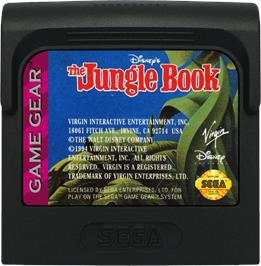 Cartridge artwork for Walt Disney's The Jungle Book on the Sega Game Gear.
