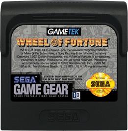 Cartridge artwork for Wheel Of Fortune: Featuring Vanna White on the Sega Game Gear.
