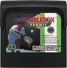 Cartridge artwork for Wimbledon Championship Tennis on the Sega Game Gear.