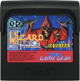 Cartridge artwork for Wizard Pinball on the Sega Game Gear.