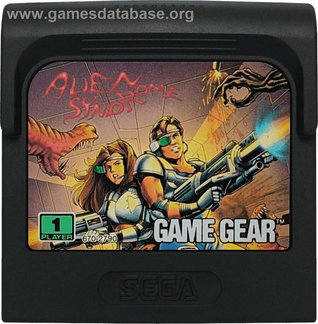 Alien Syndrome - Sega Game Gear - Artwork - Cartridge
