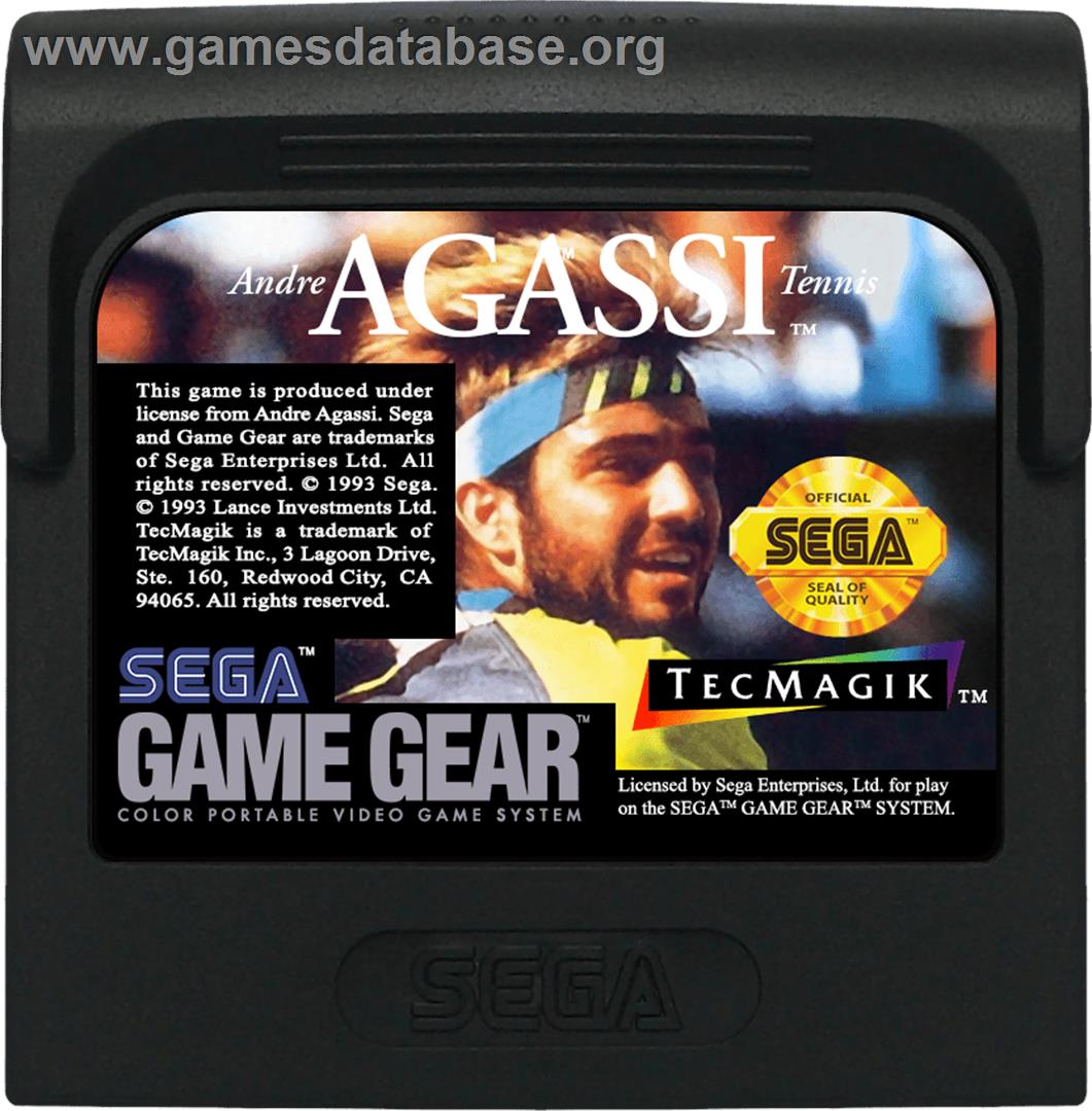 Andre Agassi Tennis - Sega Game Gear - Artwork - Cartridge
