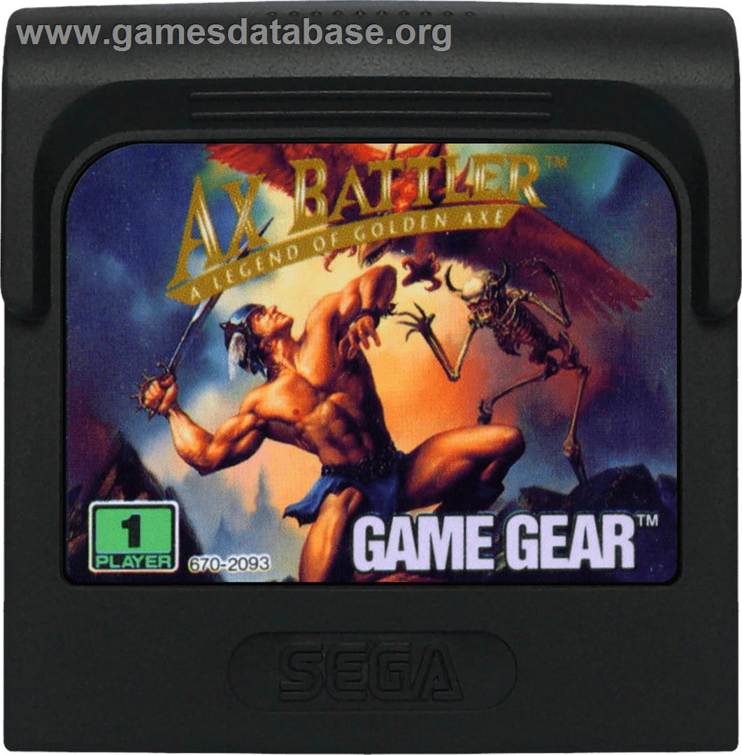 Ax Battler: A Legend of Golden Axe - Sega Game Gear - Artwork - Cartridge