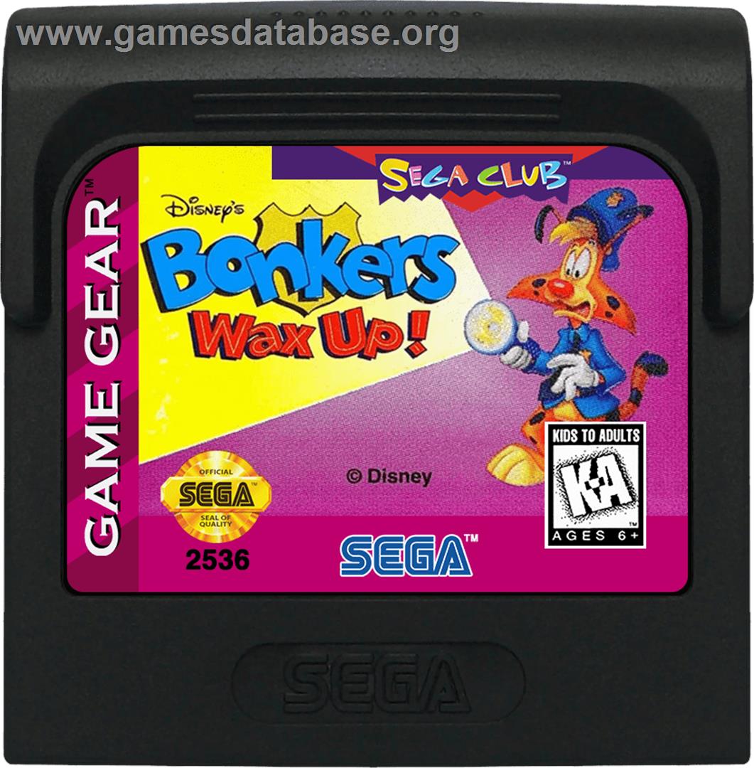 Bonkers: Wax Up - Sega Game Gear - Artwork - Cartridge