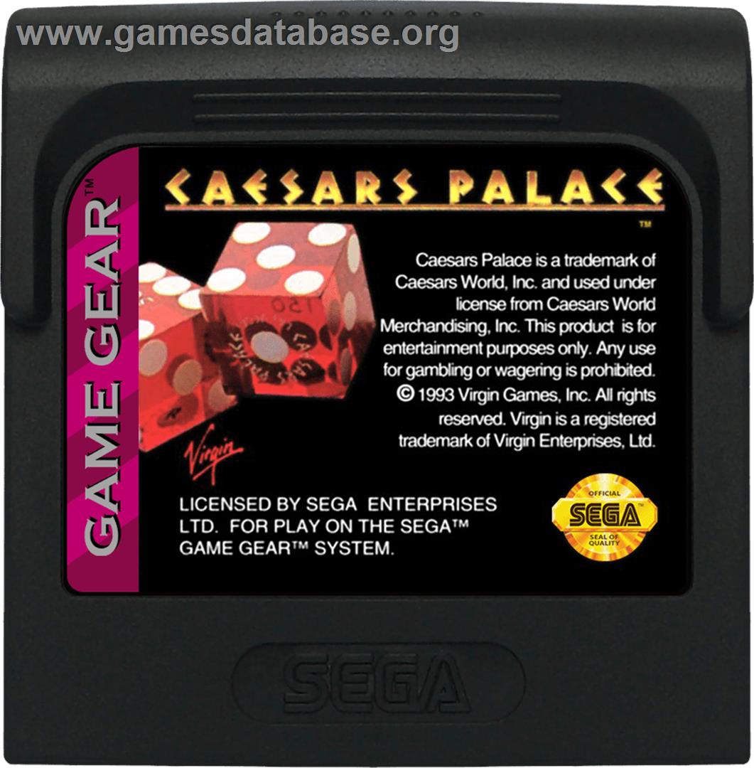 Caesar's Palace - Sega Game Gear - Artwork - Cartridge