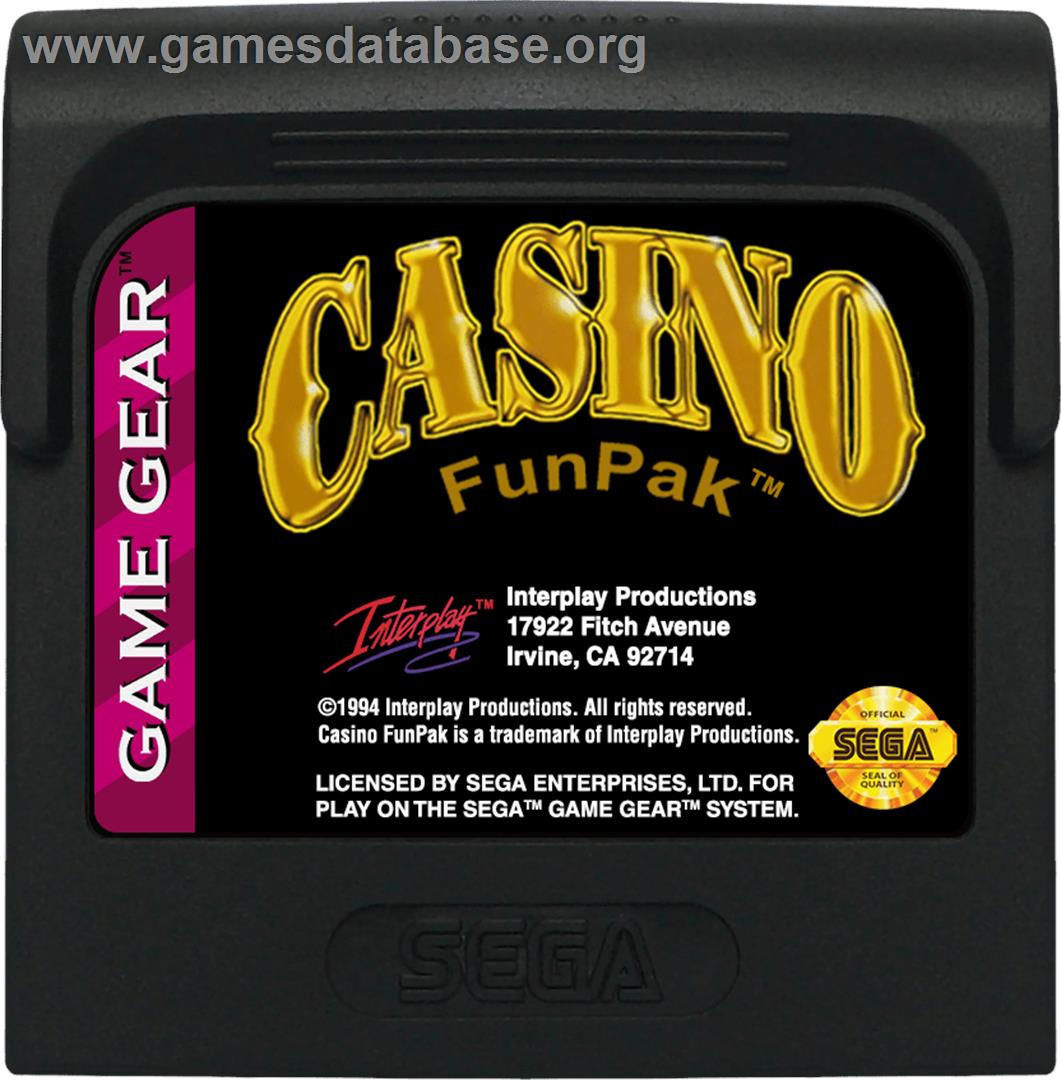 Casino FunPak - Sega Game Gear - Artwork - Cartridge