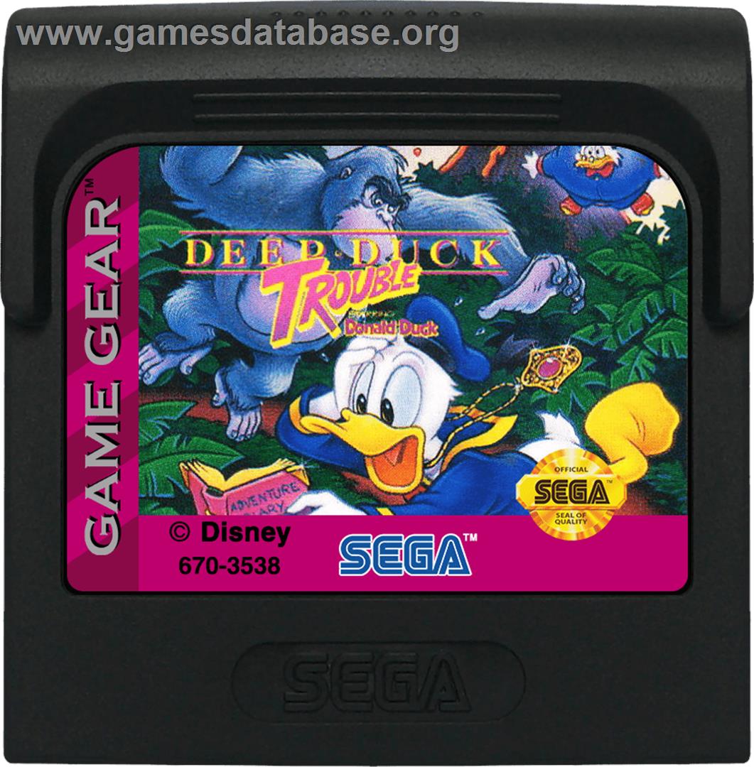 Deep Duck Trouble starring Donald Duck - Sega Game Gear - Artwork - Cartridge