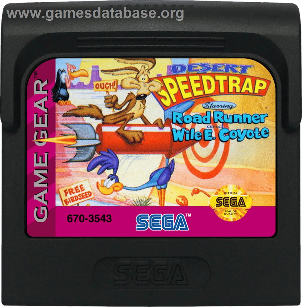 Desert Speedtrap starring Road Runner and Wile E. Coyote - Sega Game Gear - Artwork - Cartridge