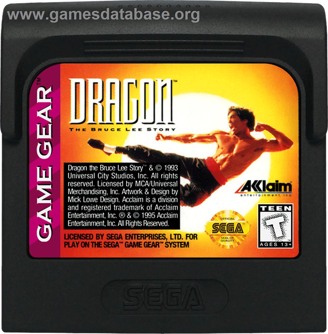 Dragon: The Bruce Lee Story - Sega Game Gear - Artwork - Cartridge