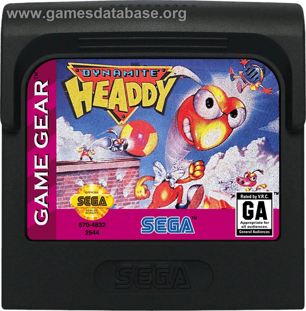 Dynamite Headdy - Sega Game Gear - Artwork - Cartridge