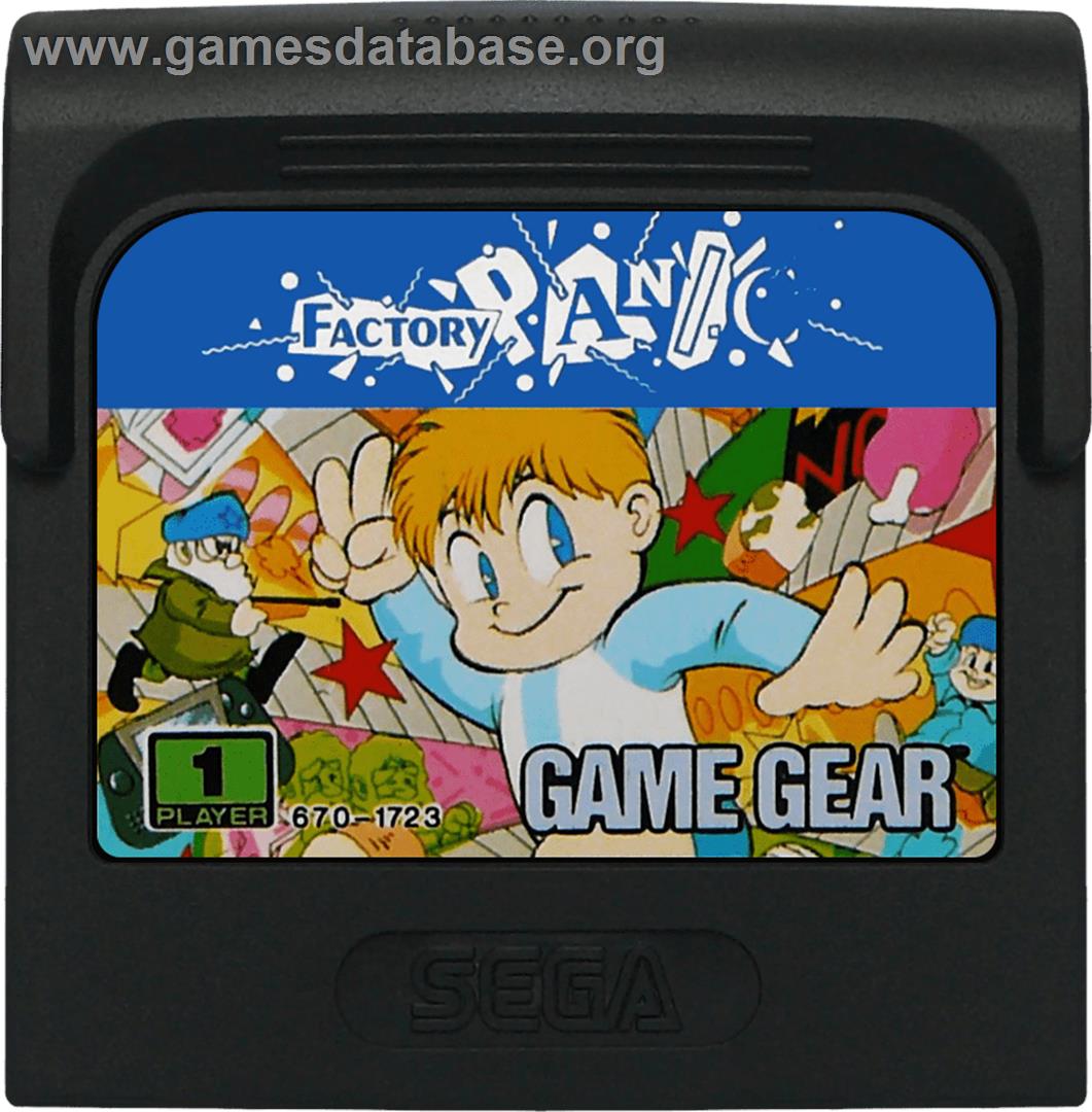 Factory Panic - Sega Game Gear - Artwork - Cartridge