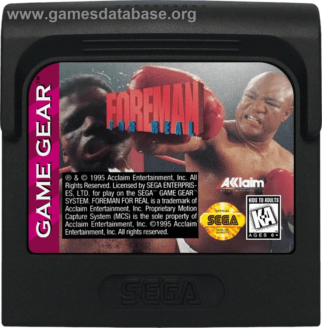 Foreman for Real - Sega Game Gear - Artwork - Cartridge