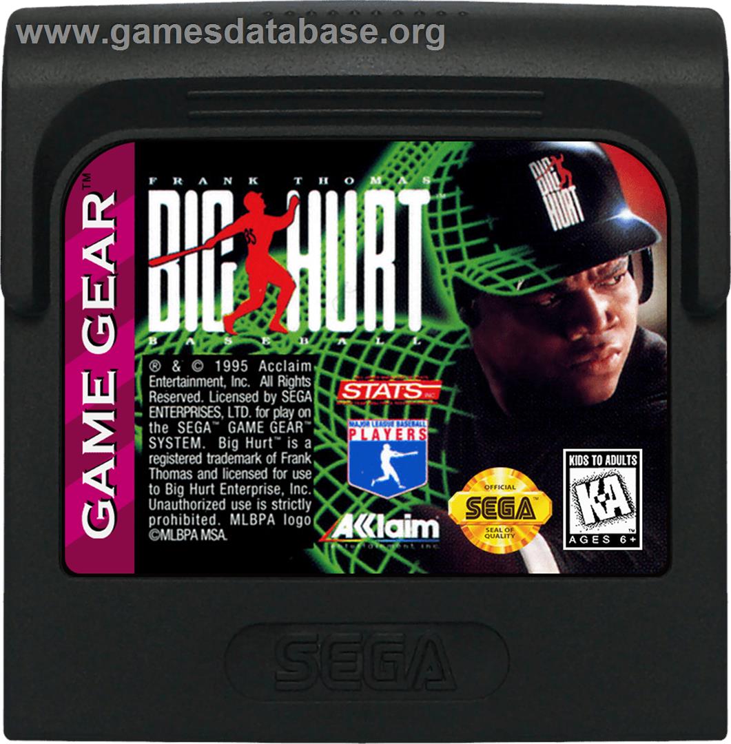 Frank Thomas Big Hurt Baseball - Sega Game Gear - Artwork - Cartridge