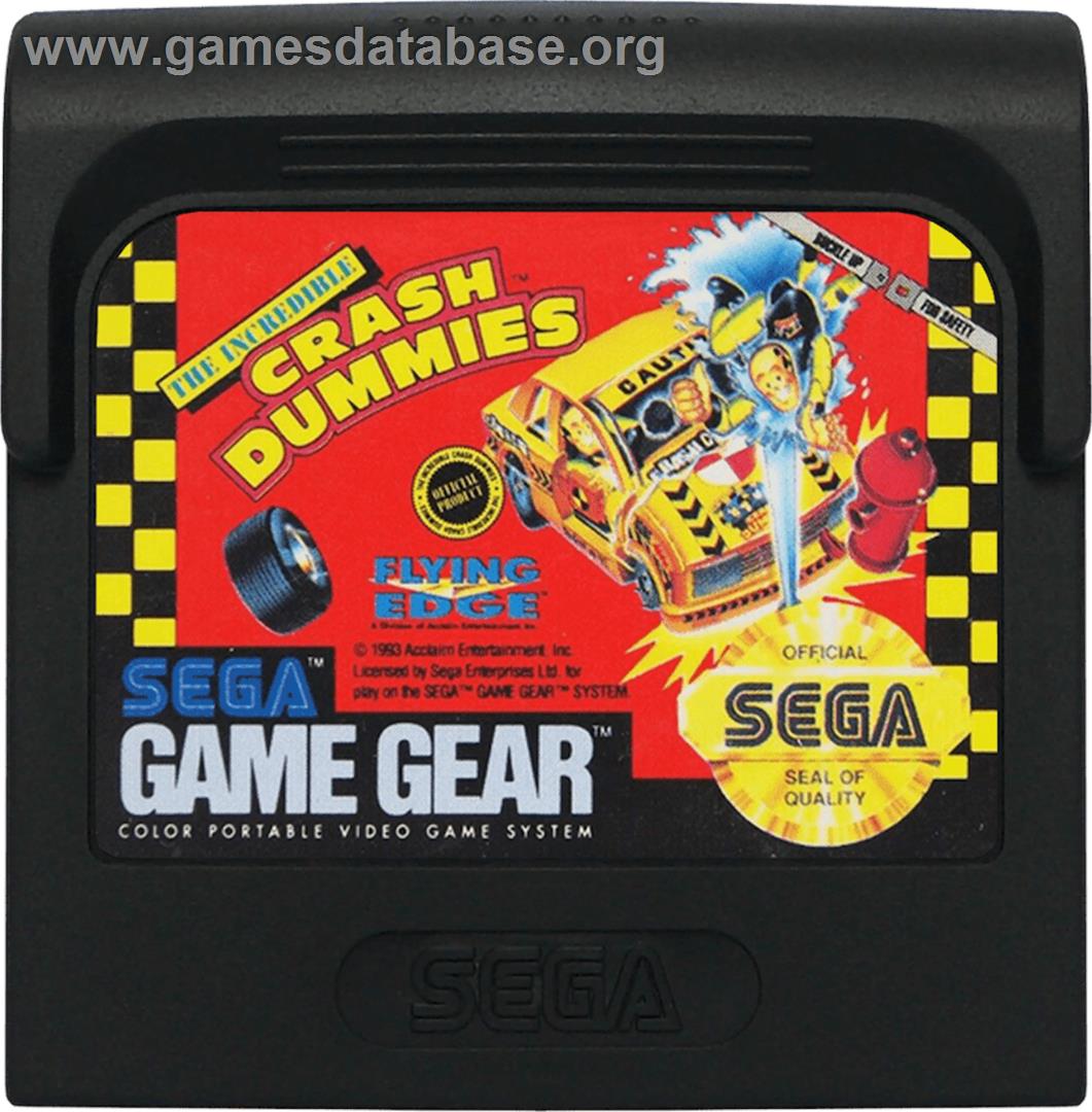 Incredible Crash Dummies - Sega Game Gear - Artwork - Cartridge