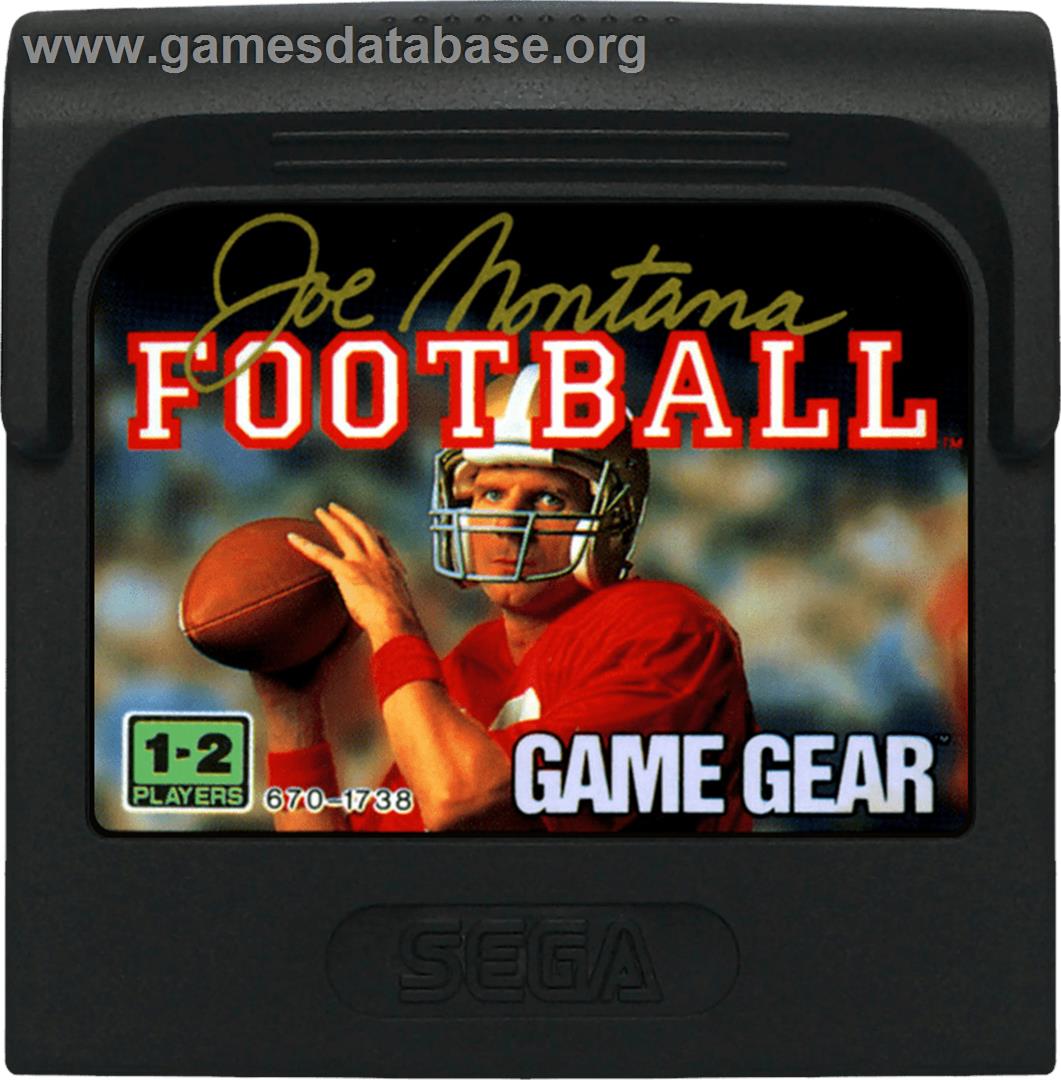 Joe Montana's Football - Sega Game Gear - Artwork - Cartridge