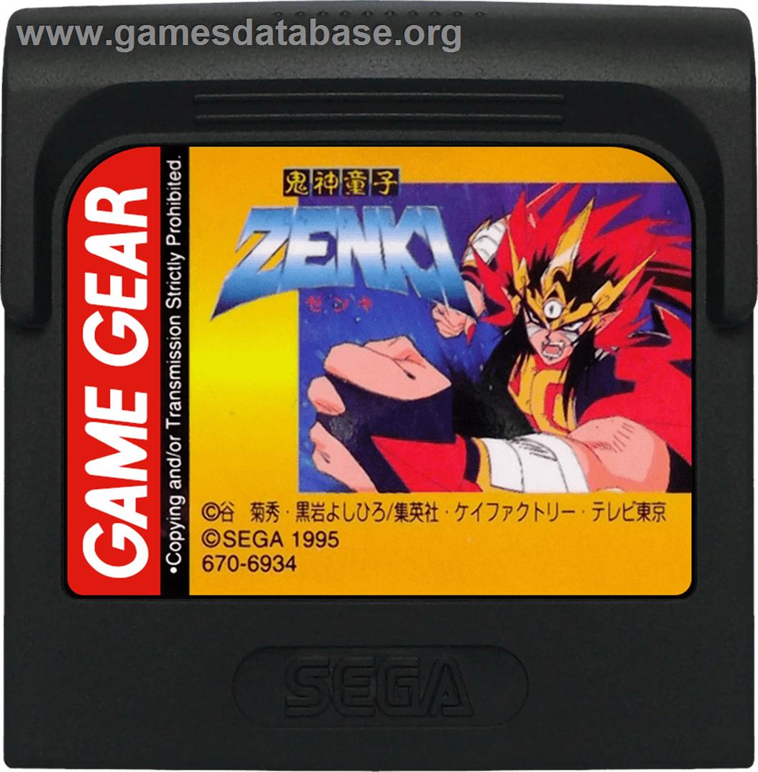 Kishin Douji Zenki - Sega Game Gear - Artwork - Cartridge