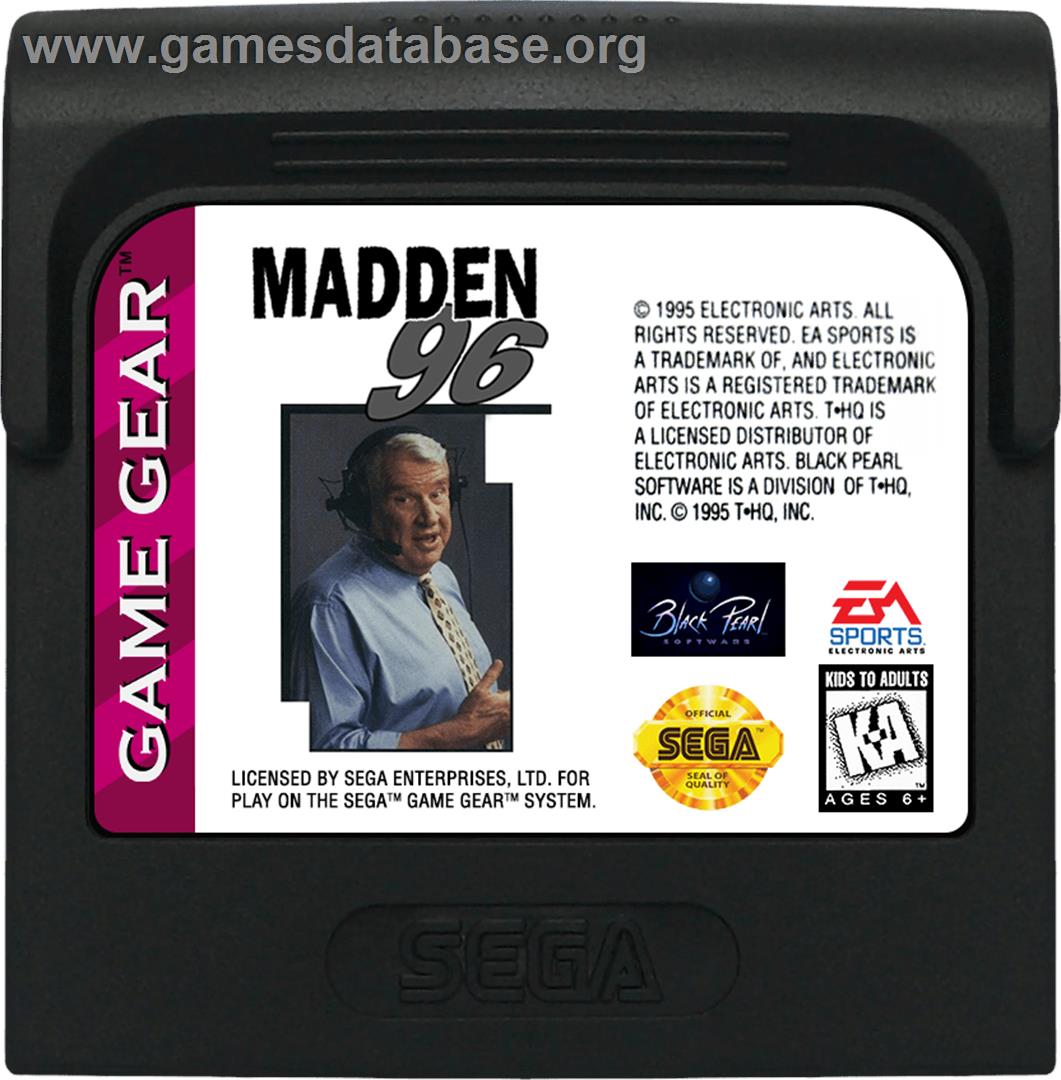 Madden NFL '96 - Sega Game Gear - Artwork - Cartridge
