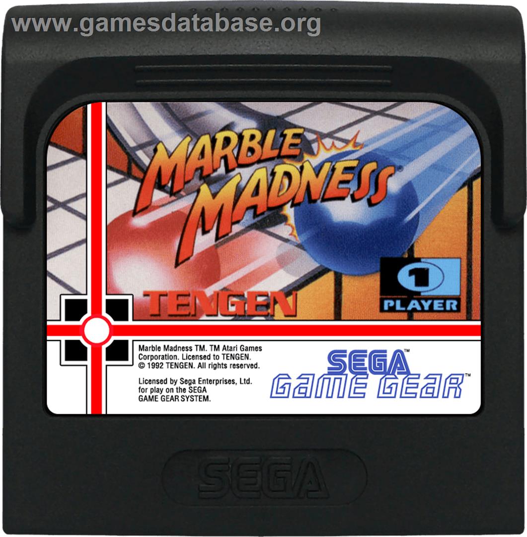 Marble Madness - Sega Game Gear - Artwork - Cartridge