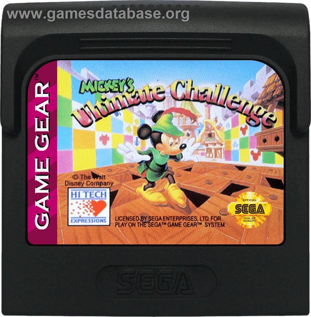 Mickey's Ultimate Challenge - Sega Game Gear - Artwork - Cartridge