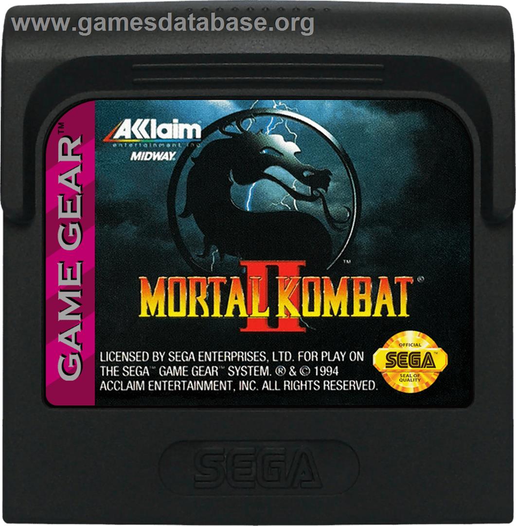 Mortal Kombat II - Sega Game Gear - Artwork - Cartridge