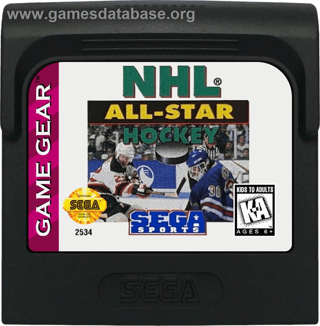 NHL All-Star Hockey - Sega Game Gear - Artwork - Cartridge