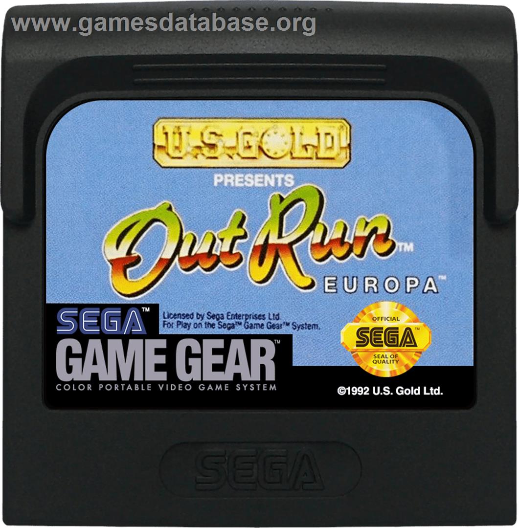 Out Run Europa - Sega Game Gear - Artwork - Cartridge