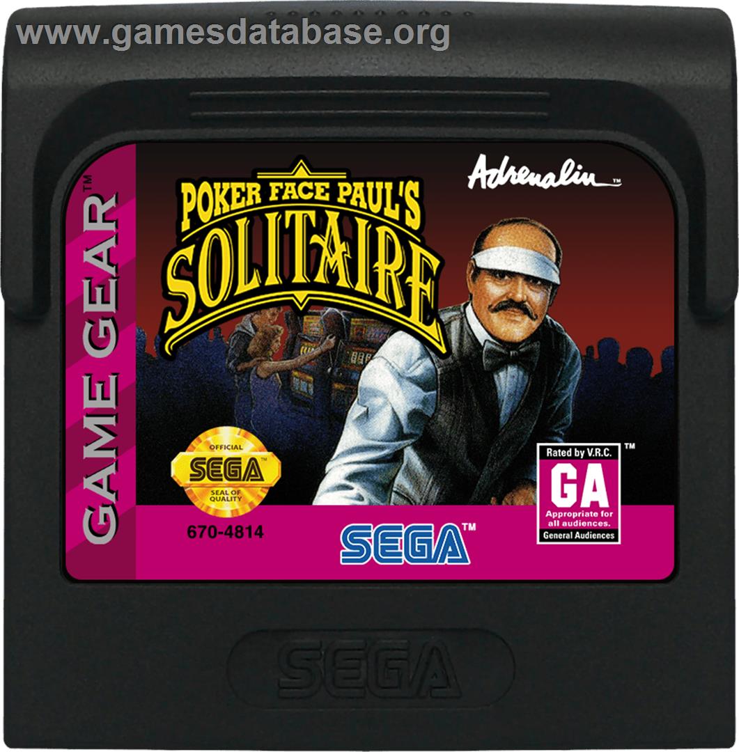 Poker Face Paul's Solitaire - Sega Game Gear - Artwork - Cartridge