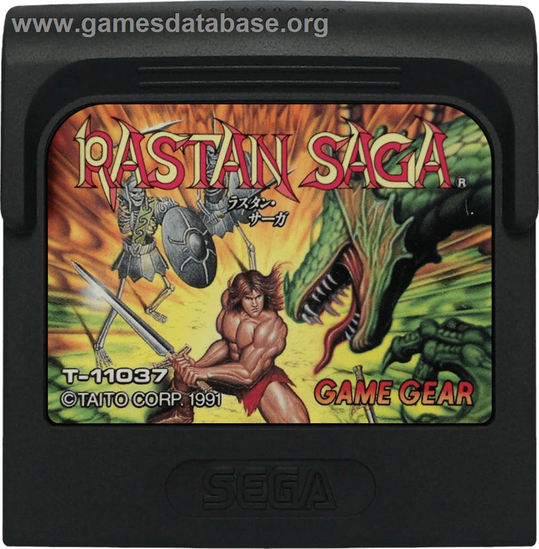 Rastan Saga - Sega Game Gear - Artwork - Cartridge