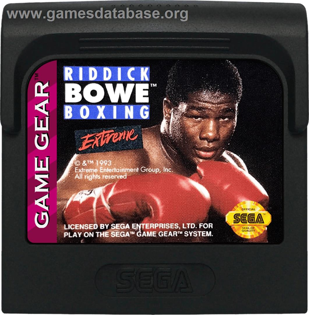 Riddick Bowe Boxing - Sega Game Gear - Artwork - Cartridge