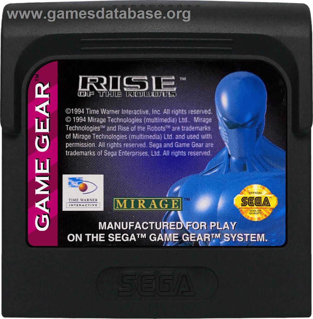 Rise of the Robots - Sega Game Gear - Artwork - Cartridge