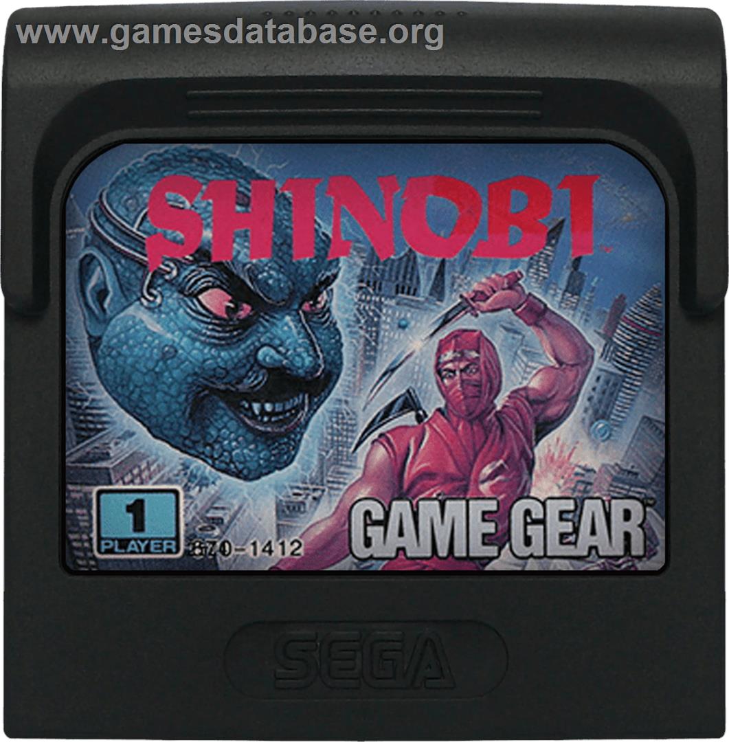 Shinobi - Sega Game Gear - Artwork - Cartridge