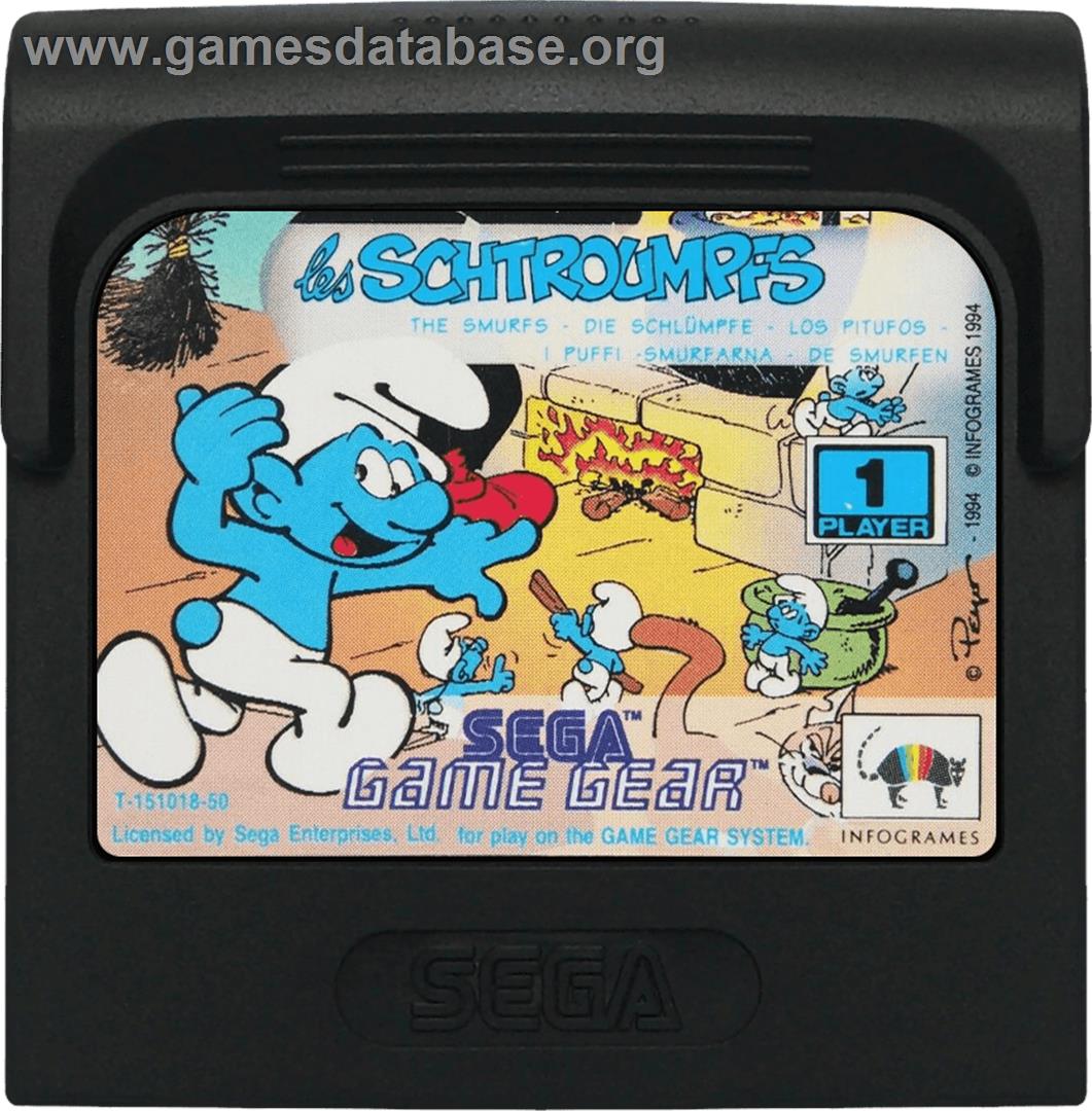 Smurfs - Sega Game Gear - Artwork - Cartridge