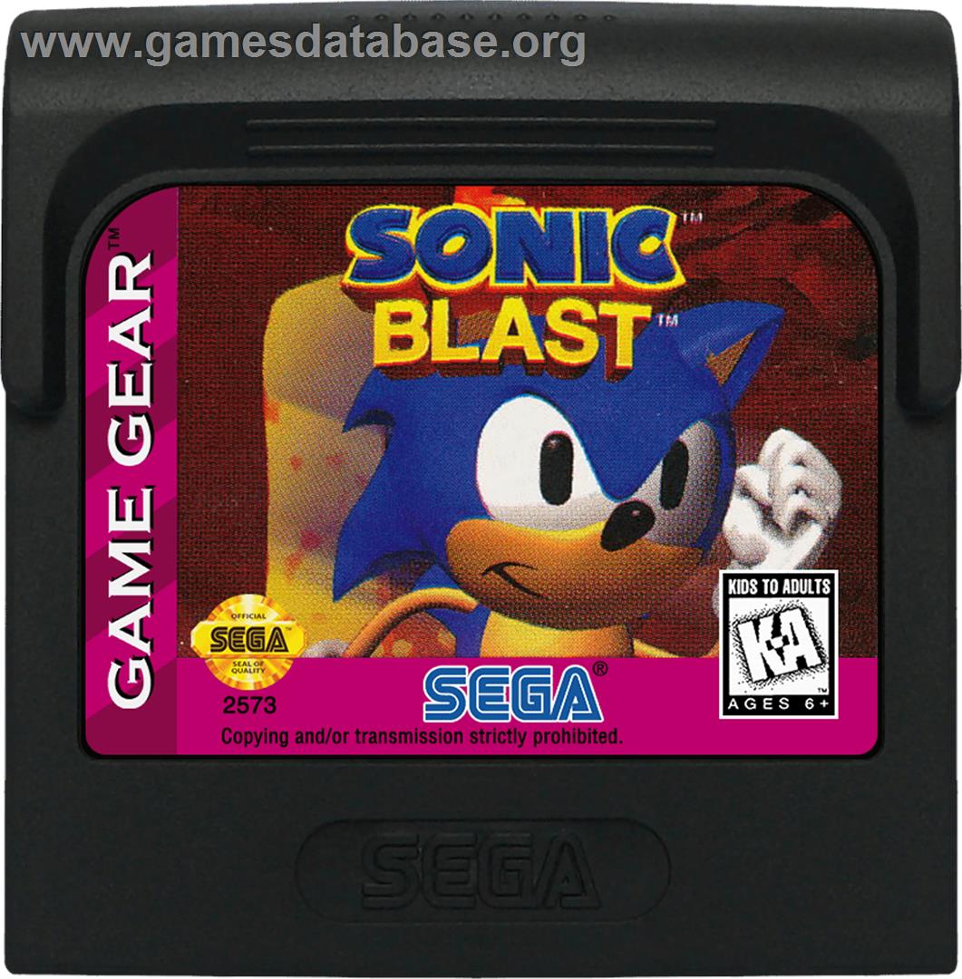 Sonic Blast - Sega Game Gear - Artwork - Cartridge
