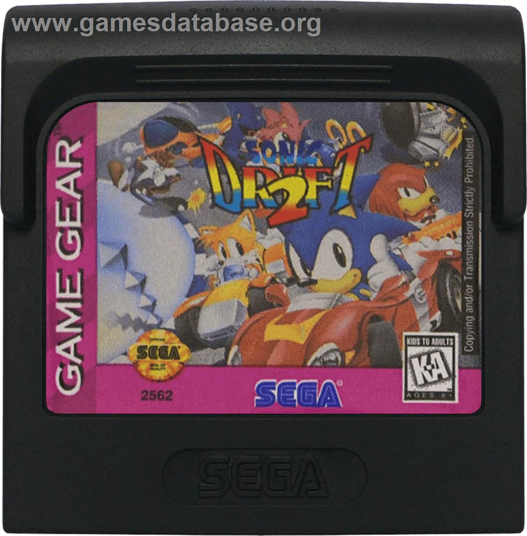 Sonic Drift 2 - Sega Game Gear - Artwork - Cartridge