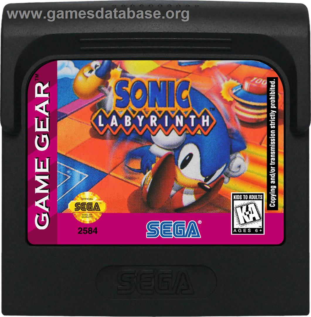 Sonic Labyrinth - Sega Game Gear - Artwork - Cartridge