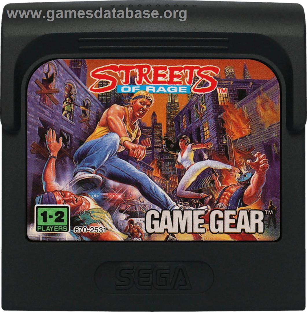 Streets of Rage - Sega Game Gear - Artwork - Cartridge