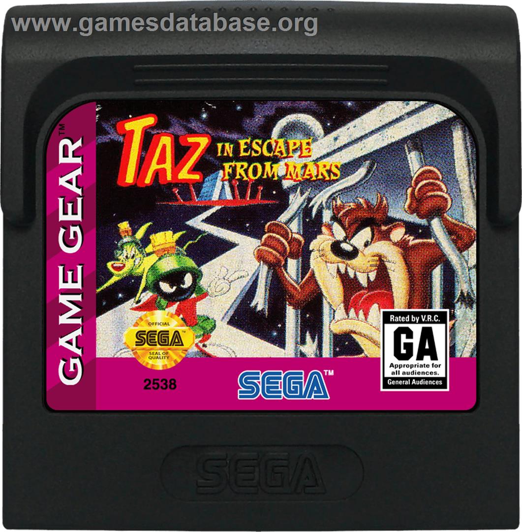 Taz in Escape from Mars - Sega Game Gear - Artwork - Cartridge