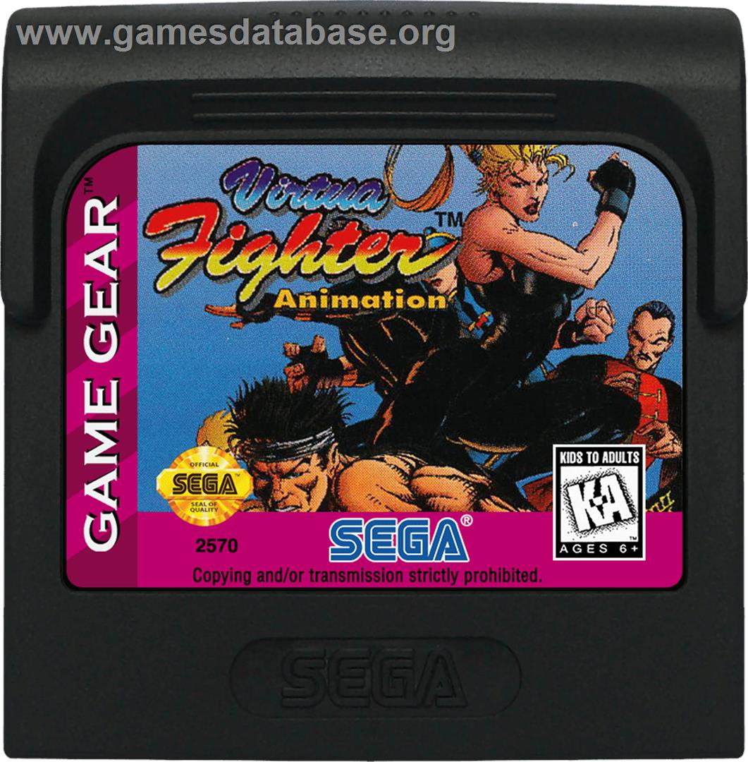Virtua Fighter Animation - Sega Game Gear - Artwork - Cartridge