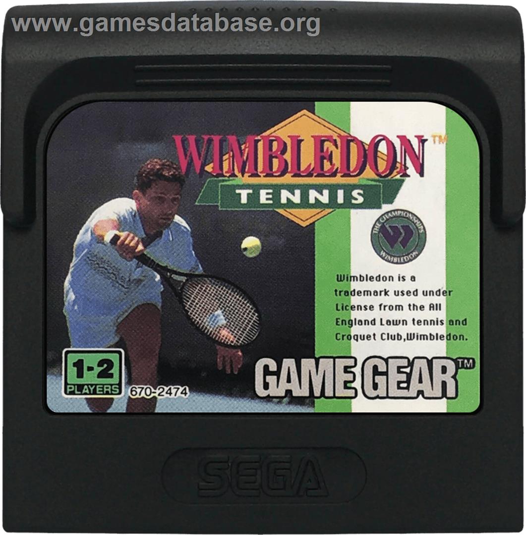 Wimbledon Championship Tennis - Sega Game Gear - Artwork - Cartridge