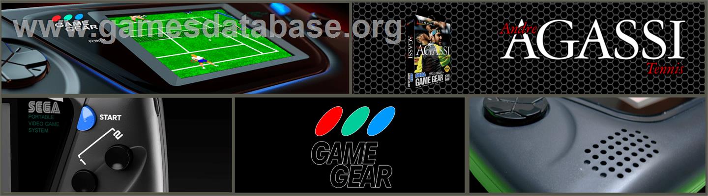 Andre Agassi Tennis - Sega Game Gear - Artwork - Marquee